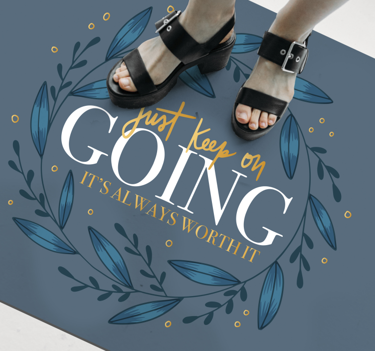 Just keep going custom rug - TenStickers