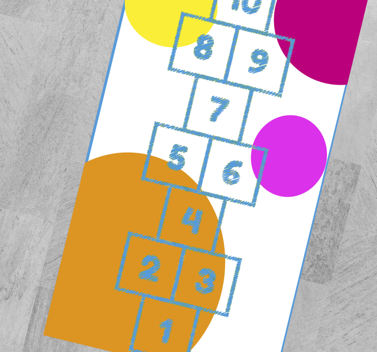 kids hopping game vinyl rug game mat - TenStickers