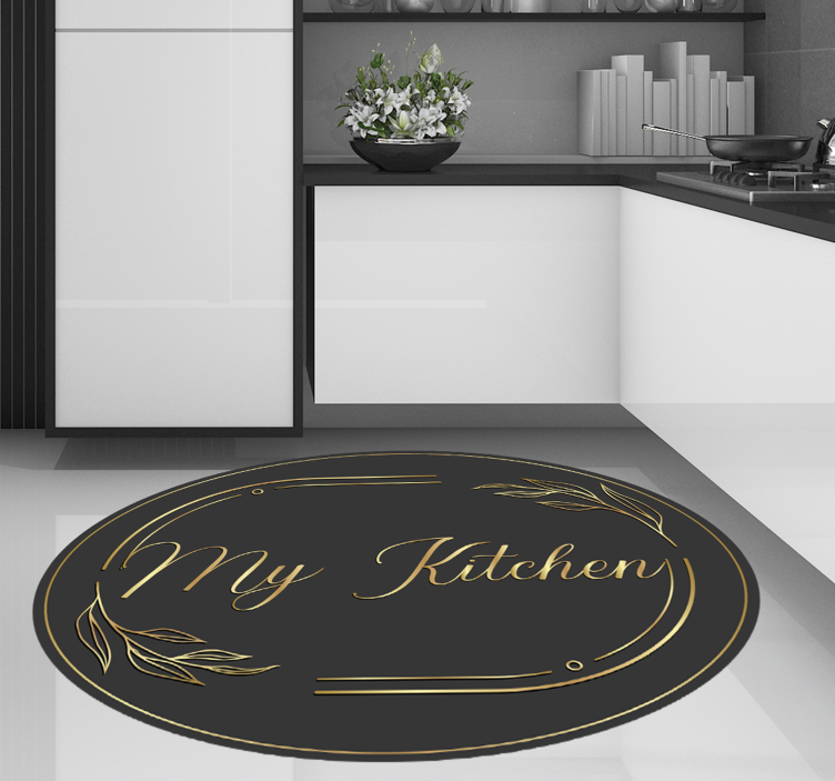 Kitchen elegant style kitchen vinyl rug - TenStickers