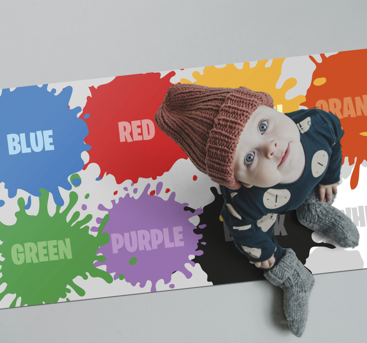 Learning colors kids kids vinyl rug - TenStickers