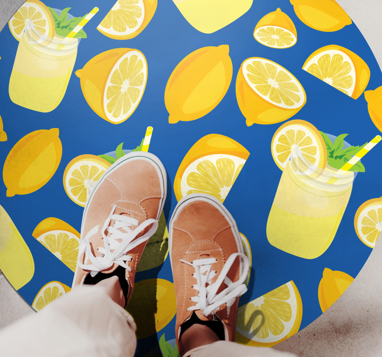 Lemonade refreshment kitchen vinyl rug - TenStickers