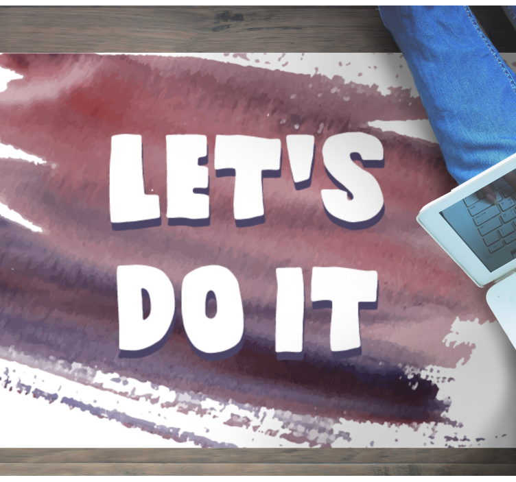Let's do it minimal vinyl rug - TenStickers
