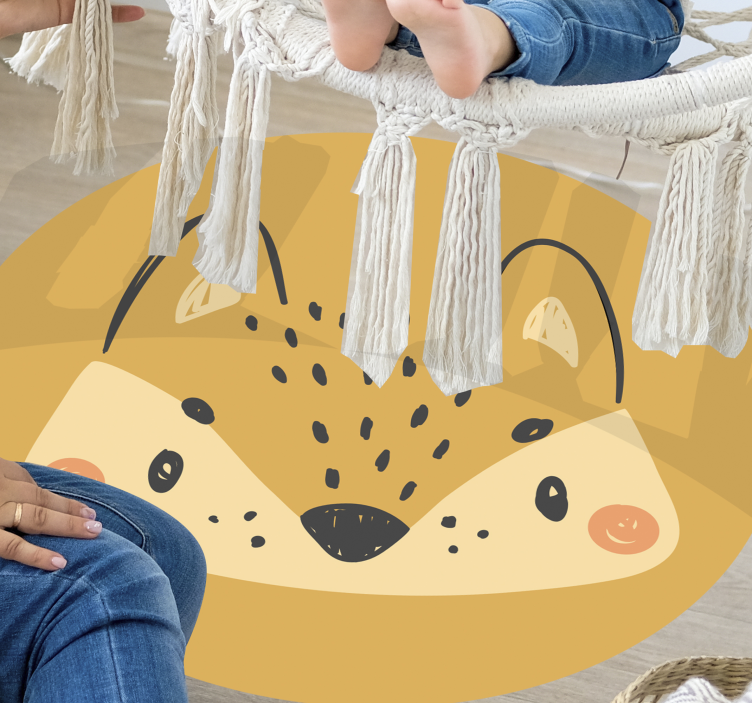 Little fox animal vinyl rug - TenStickers