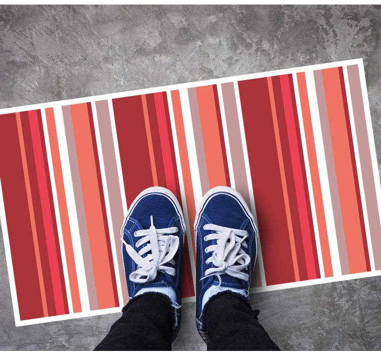 Radiant Banded Canvas striped vinyl rug - TenStickers