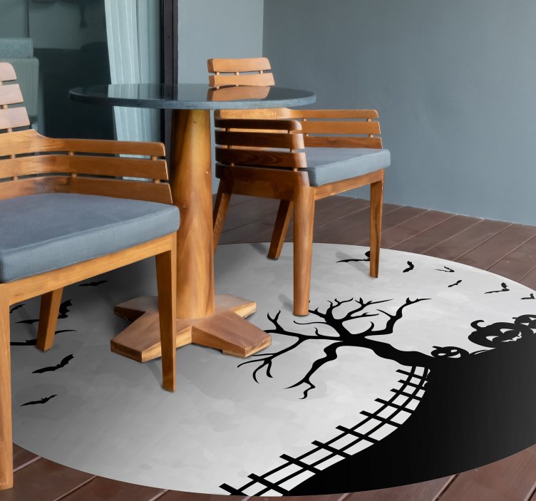 Luna terror vinyl living room rug - TenStickers
