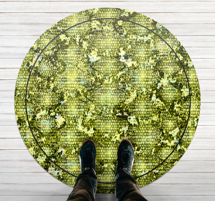 Animal print vinyl rug reptile green skin - TenStickers