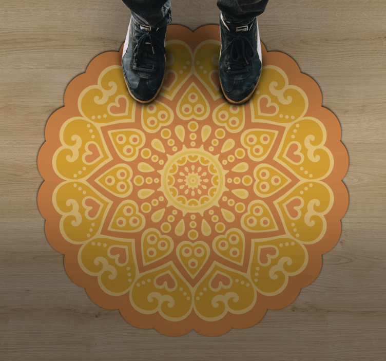 Mandala Floor Accent mandala vinyl rug - TenStickers