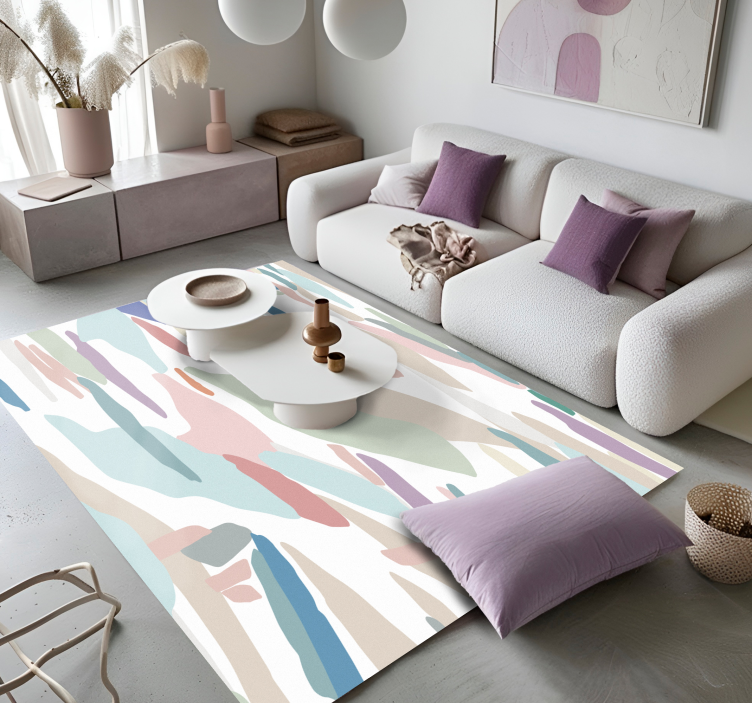 Minimalist Abstract Camouflage minimalist rug - TenStickers