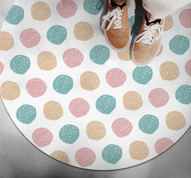 Minimalist vinyl carpet polka dots - TenStickers