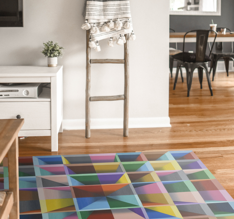 Modern art colorful cube holes modern rug - TenStickers