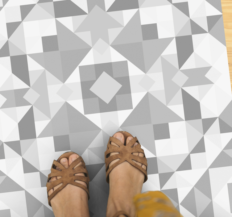Mosaic brushed glass vinyl floor carpet - TenStickers