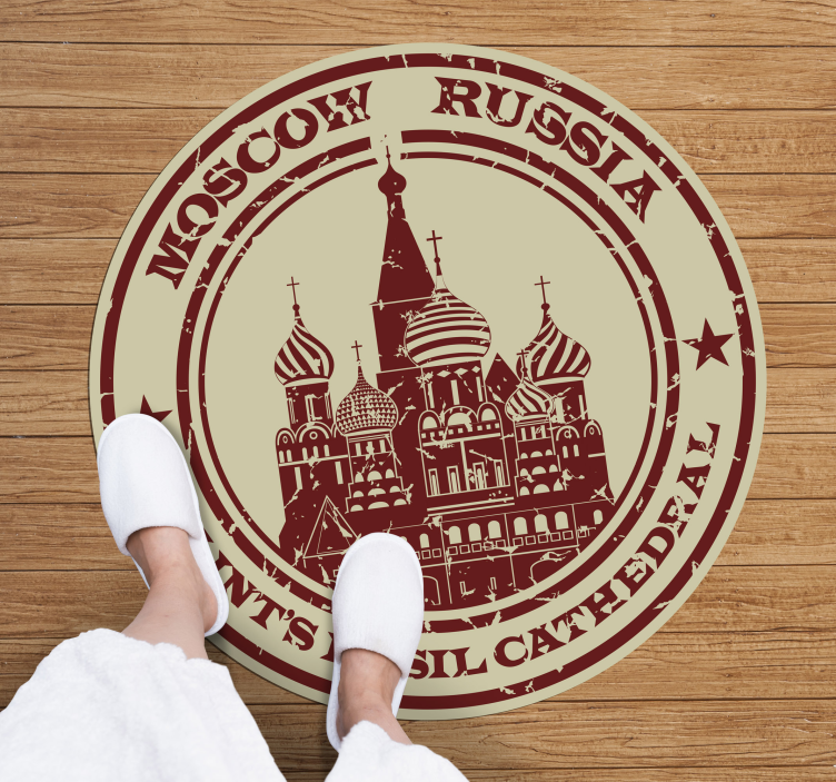 Moscow Cathedral Stamp Vinyl Rug - TenStickers