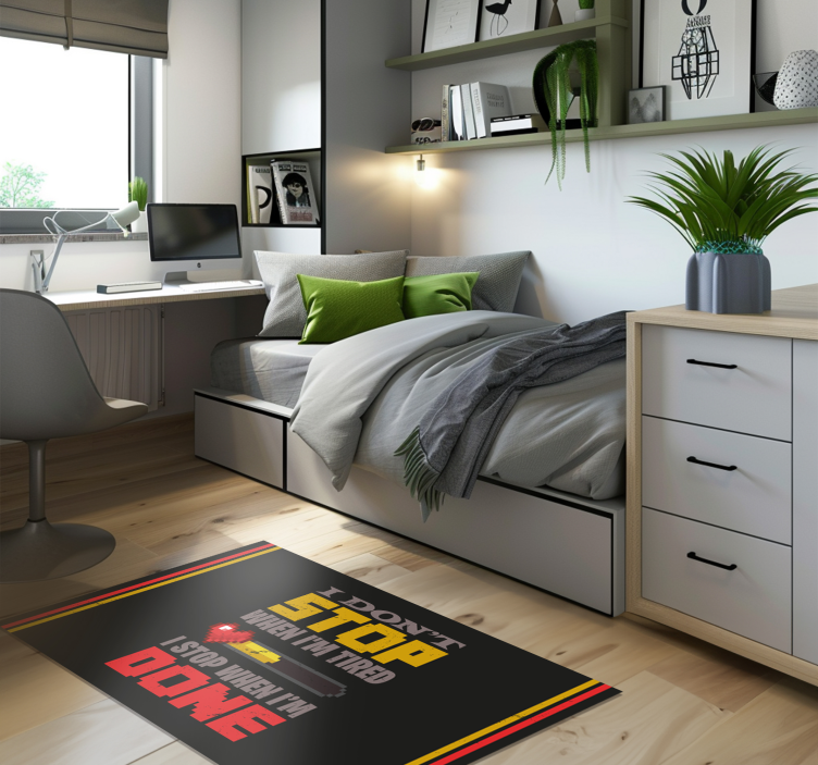 Motivational Statement Bold Colors custom rug - TenStickers