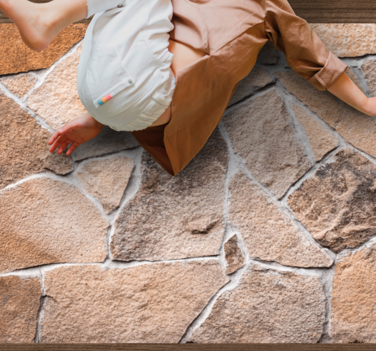 Naturalistic earthy impression stone effect vinyl rug - TenStickers