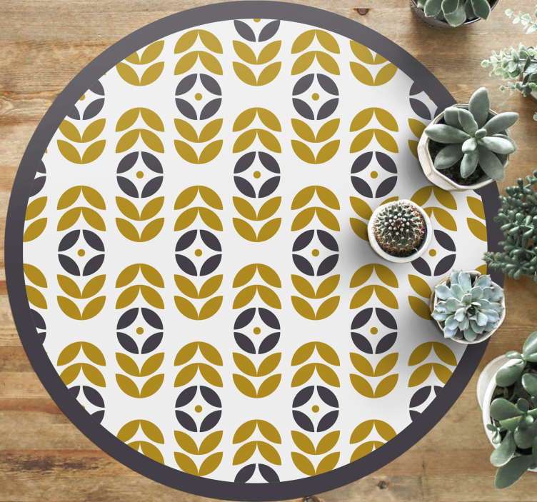 Nordic Circular Pattern vinyl rug - TenStickers