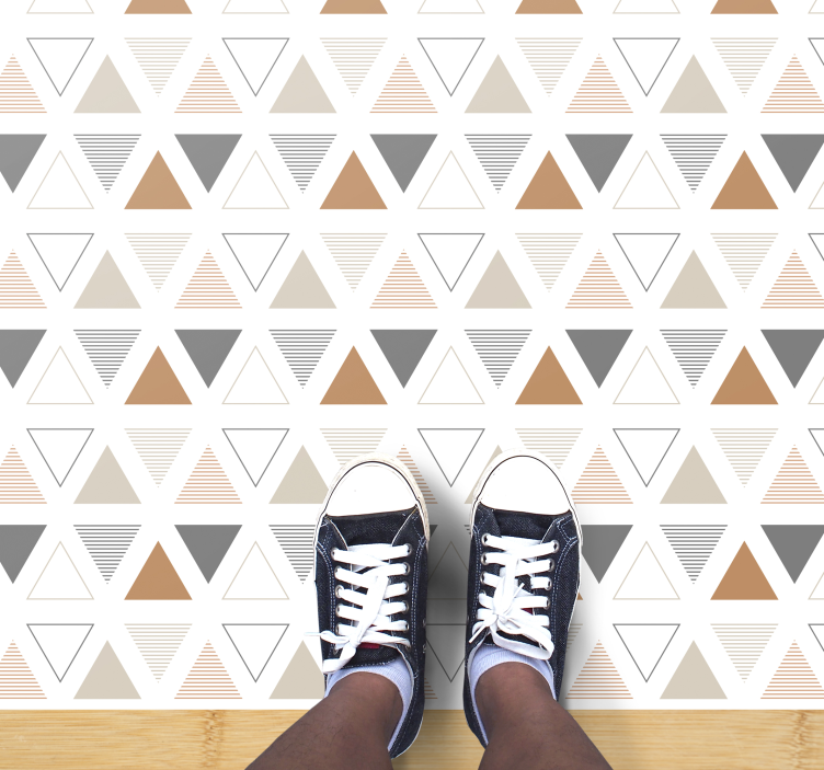 Nordic Triangle geometric vinyl rugs - TenStickers