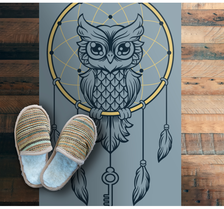 Owl dreamcatcher teen vinyl rug - TenStickers
