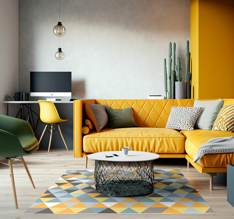 Fantastic pastel color nordic style vinyl rug - TenStickers