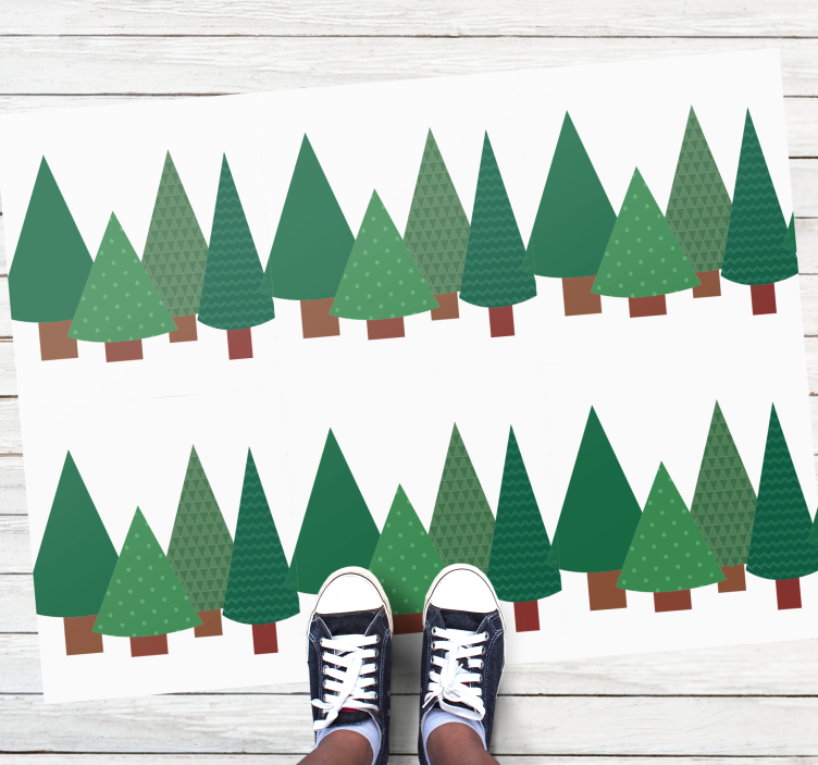 Patchwork christmas tree pattern vintage rug - TenStickers