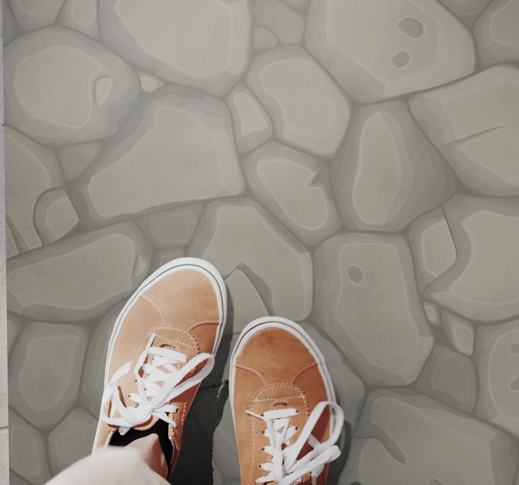 Pebble Pathway stone effect vinyl rug - TenStickers