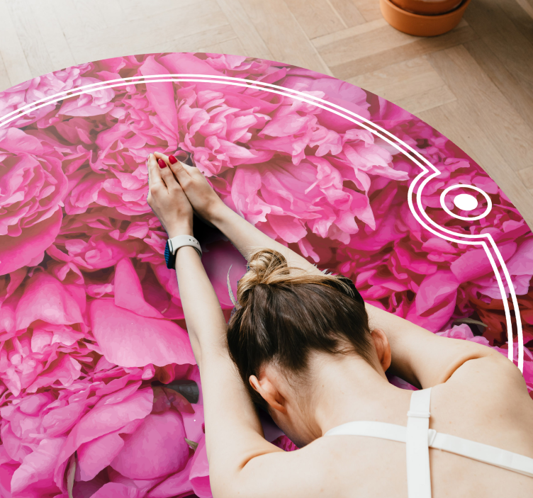 Peonies floral vinyl carpet - TenStickers