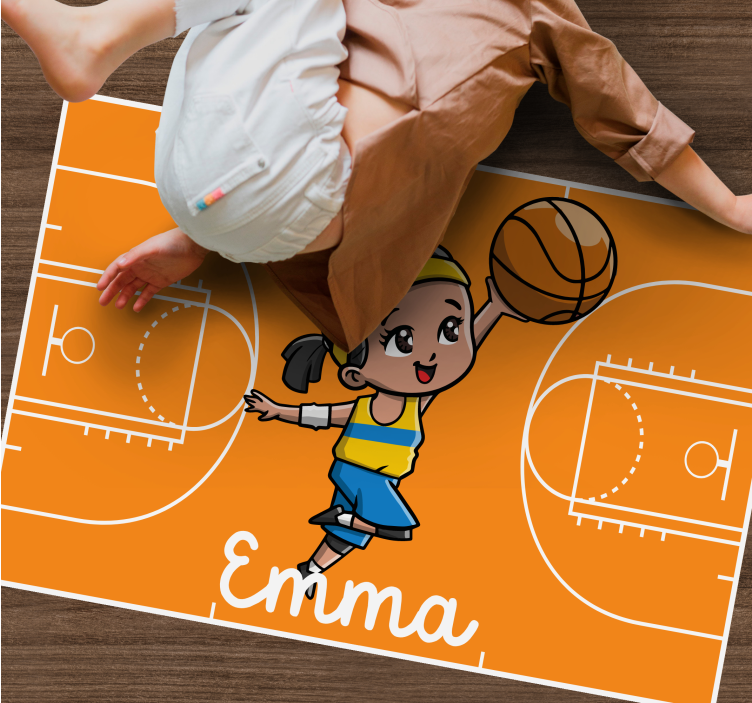 Personalized Court custom vinyl rug - TenStickers