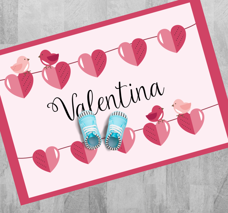 Heart Design custom vinyl rug - TenStickers