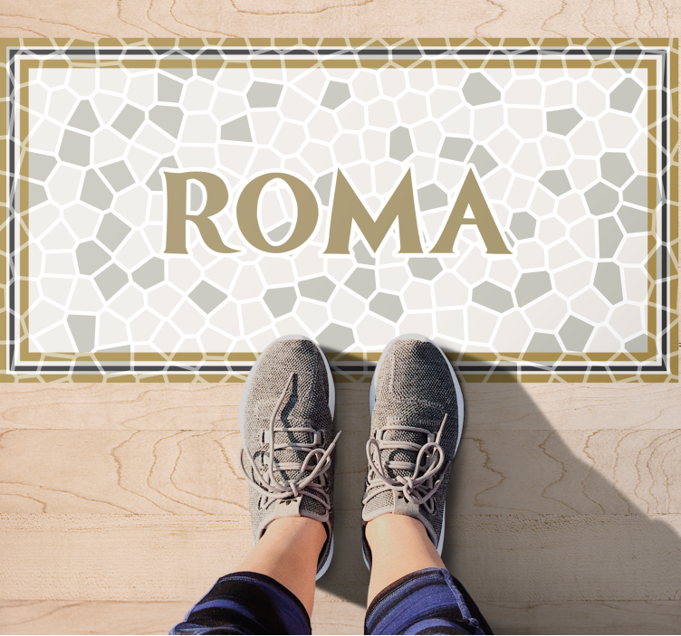 Personalized Roma custom floor mat - TenStickers