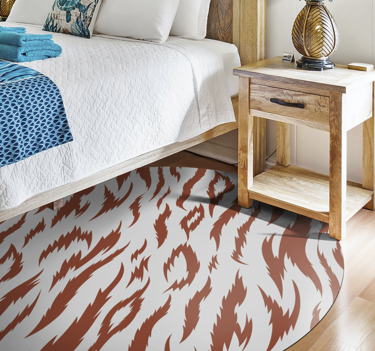 Pink animal print animal print vinyl rug - TenStickers