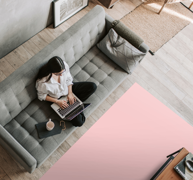 Pink rectangle modern rug - TenStickers