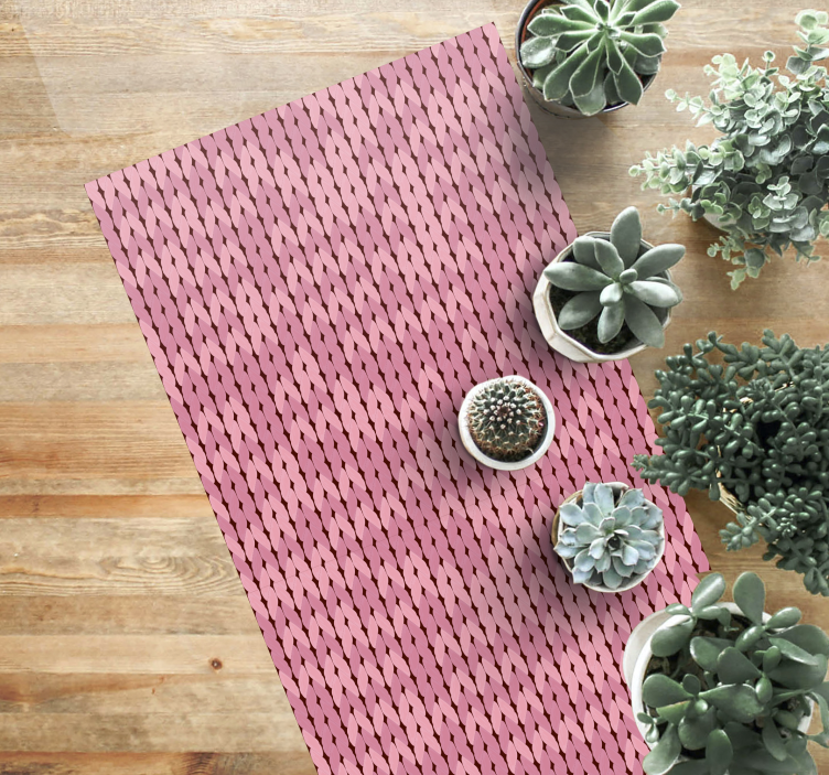 pink ropes minimal rug design - TenStickers