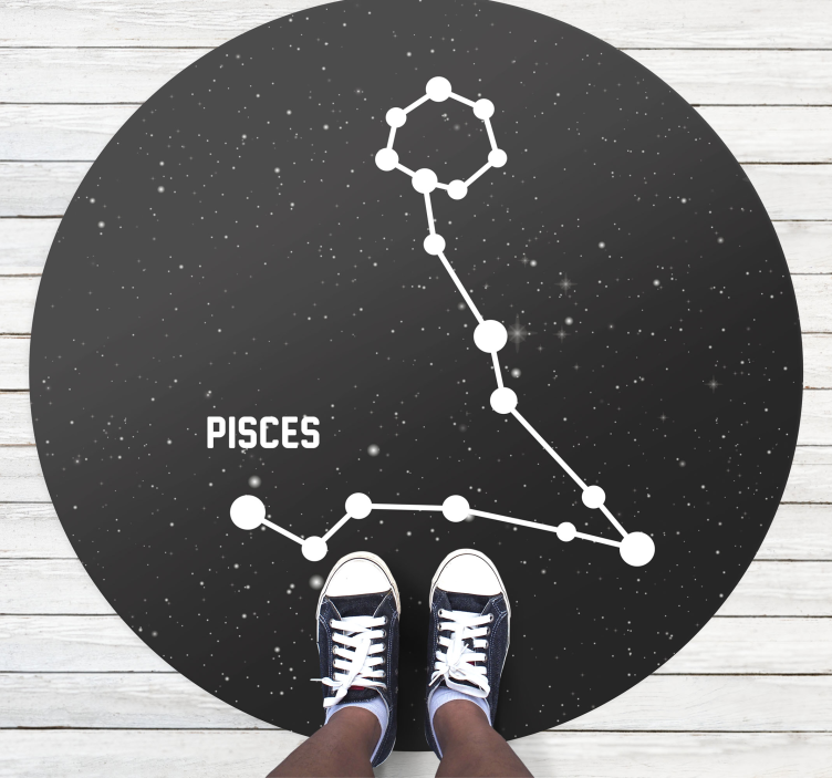 Pisces Constellation star vinyl rug - TenStickers