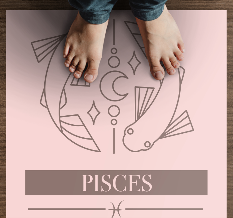 Pisces Zodiac custom rug - TenStickers