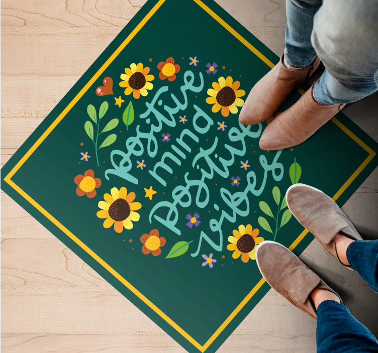 Positive Mind Vibes custom rug - TenStickers