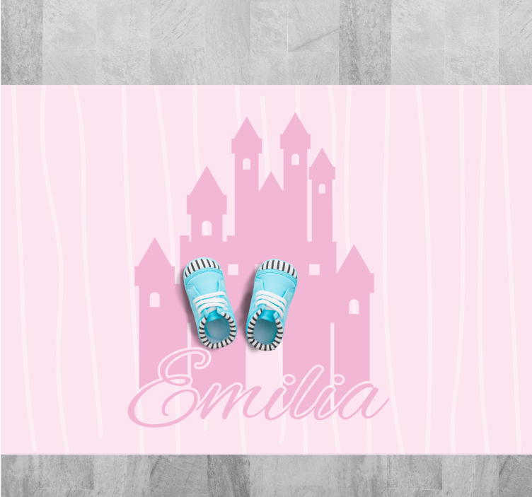 Princess Castle custom vinyl rug - TenStickers