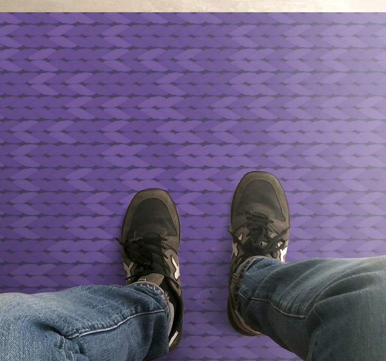 Purple Braided Pattern textured vinyl rug - TenStickers