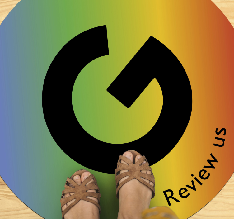 Review us Google circle custom rug - TenStickers