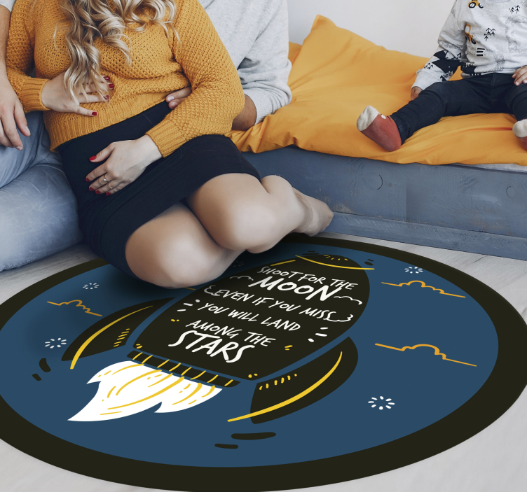 Shoot for the moon custom rug - TenStickers
