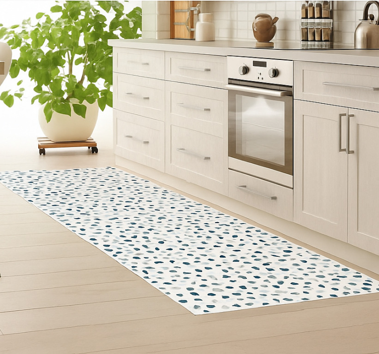 Small colorfull stones kitchen vinyl rug - TenStickers
