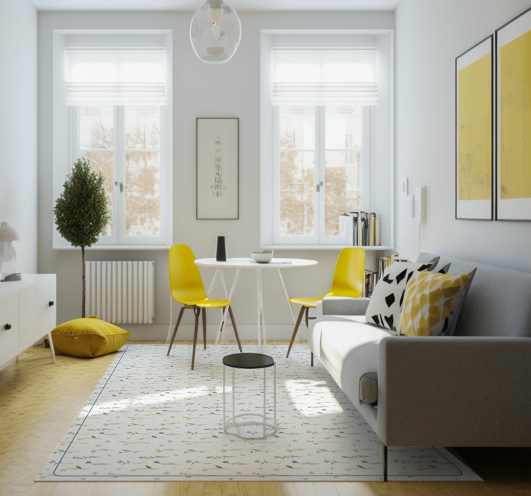 Small spring twigs Small spring branches nature rug - TenStickers