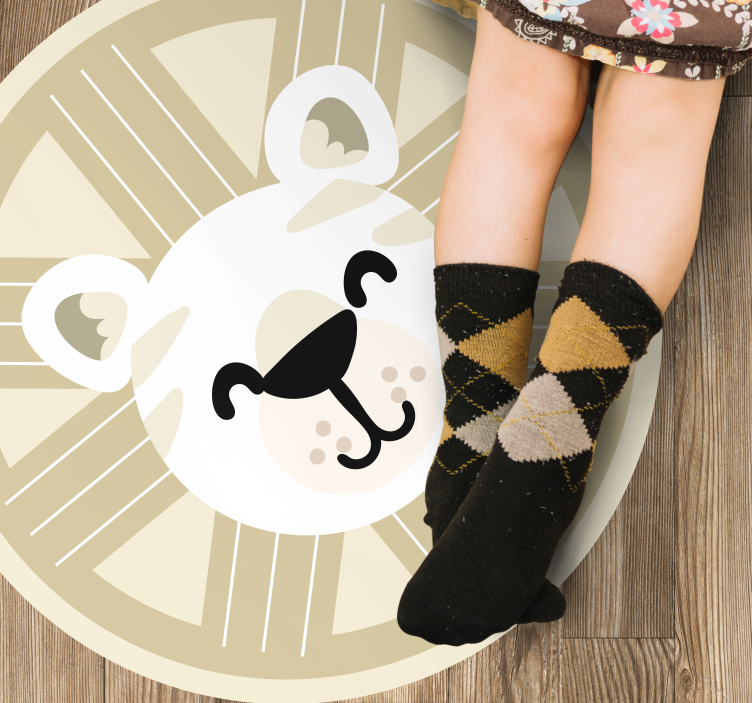 Smiling Lion Graphic kids rug - TenStickers