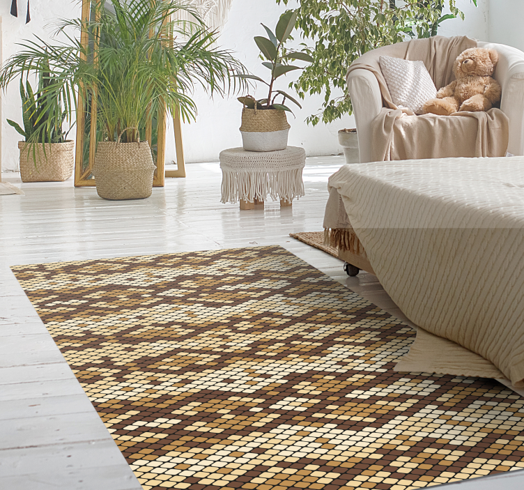 Snake skin print animal print vinyl rug - TenStickers