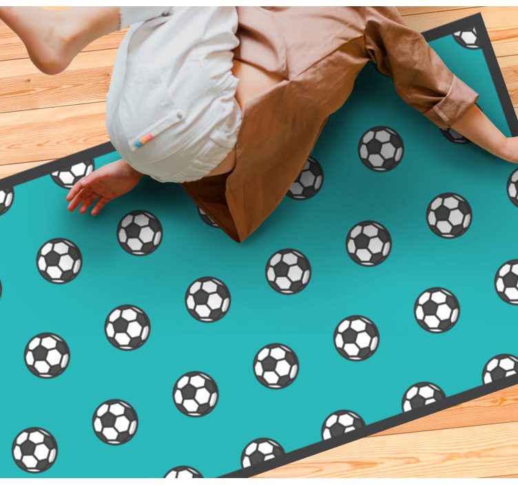 Soccer Ball Pattern game vinyl rug - TenStickers