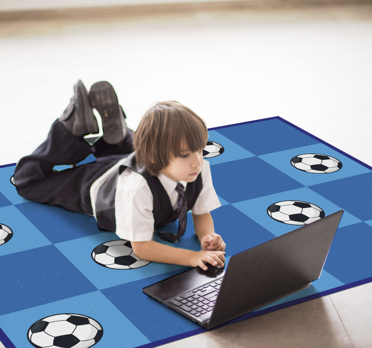 Soccer Patterned game vinyl rug - TenStickers