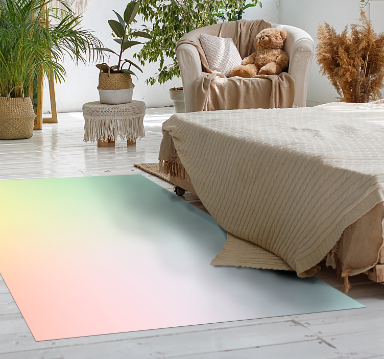 Soft colour fade bedroom vinyl rug - TenStickers