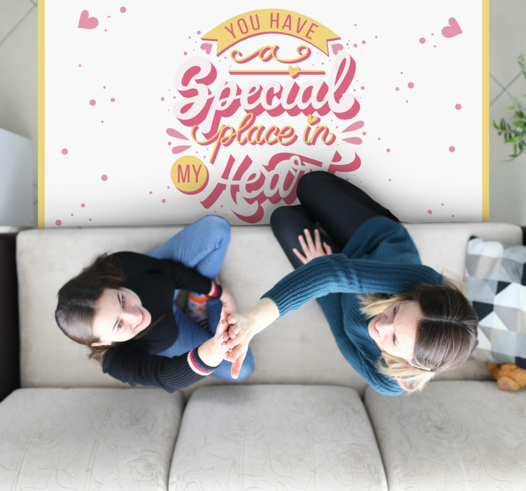 Special place in heart custom rug - TenStickers