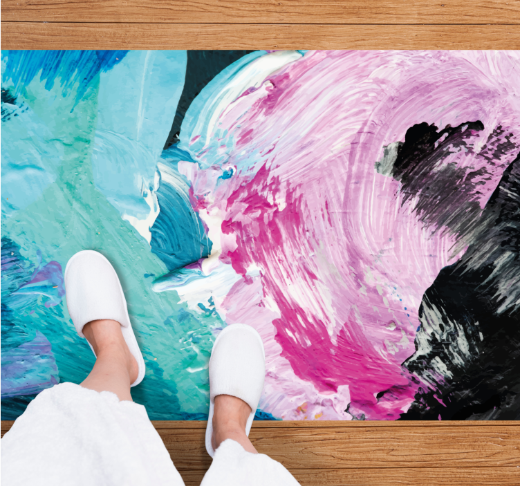 Splash of colour textured vinyl rug - TenStickers