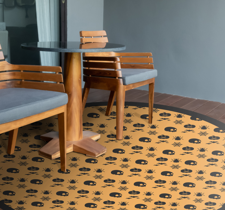 Spooky Circular Pattern halloween vinyl rug - TenStickers
