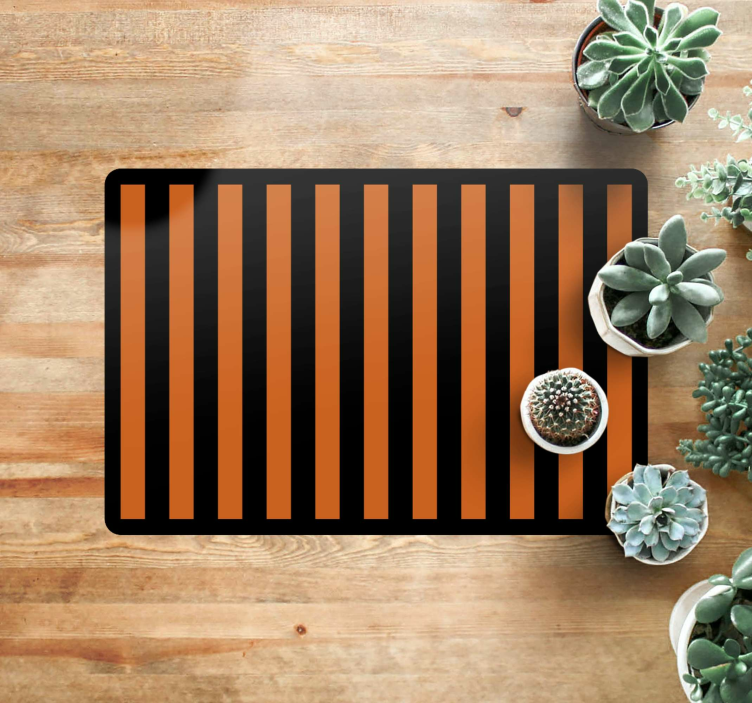 Striped Simplicity striped vinyl rug - TenStickers