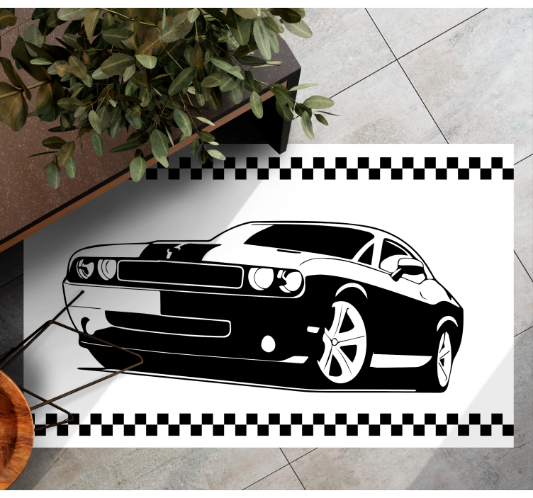 Stylish sports cars teen vinyl rug - TenStickers
